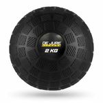 DE JURE FITNESS Slam Ball 2 KG for Strength Training & Crossfit – No Bounce Weighted Workout Ball for Core & Power – Textured Grip Heavy Duty Medicine Ball for Home Gym Exercise & Conditioning - 2 KG