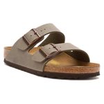 Birkenstock Women's White Stone Arizona Birkibuc Flip Flop 40 B(M) EU