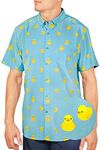 Visive Hawaiian Shirts for Men Short Sleeve Button Down/Up Mens Shirt Rubber Duck 2XL