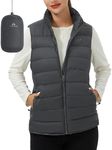 Pioneer Camp Women's Lightweight Puffer Vest Sleeveless Quilted Stand Collar Zip Up Jacket 4 Pockets Padded Outerwear Vests