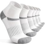 Anlisim Merino Wool Quarter Ankle Hiking Running Socks Breathable Thermal Warm Thick Cushion Socks for Women Men 6 Pairs(Ivory Mixed,M)