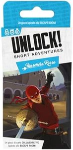 Asmodee: Unlock! Short Adventures: Maschera Rossa, Gioco da Tavolo di Enigmi, 10+ Anni, 1-6 Giocatori, Edizione in Italiano