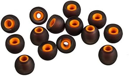 Xcessor (S) 7 Pairs (14 Pieces) of Silicone Replacement in Ear Earphone Small Size Earbuds Replacement Ear Tips for Popular in-Ear Headphones. Black/Orange