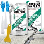 Concrete Crack Filler, 500g Self Leveling Cement Crack Sealer - High Elasticity, Waterproof & Quick Drying Concrete Repair Sealant for Asphalt, Mortar, Driveway, Walkway, Joint, Indoor/Outdoor Use
