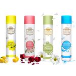 Next CARE Set of 4 Air Fresheners - English Leather Lemon, Rose, Fusion, Morning Air Freshener Spray 220ML|FOR HOME/OFFICE & CAR| 100% Eco Friendly| Organic