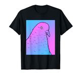 Vaporwave Pigeon Aesthetic T-Shirt - Pastel Goth Bird