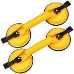 Yesland 2 Pack Glass Suction Cups - Heavy Duty Iron Puller/Lifter/Gripper Double Vacuum Handle Plate/Holder Hooks - for Lifting Glass/Floor Gap Fixer