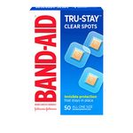 Choice One Band-Aid Brand Tru-Stay Clear Spots Bandages for Discreet First Aid (All One Size) -50 Count