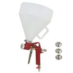 Painter Spray Gun Texture Gun with 5L Cup Capacity for Painting, Spray Paint Gun for Wall, Speaker DJ Cabinet, Furniture & Ceiling with Handle and 3 Nozzles, Red (TG-22)