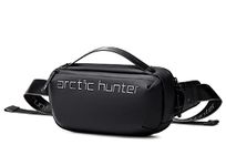 Arctic Hunter Sling Bag for Men Stylish Chest Bag for Men Multi-pocket Mens Crossbody Bag Polyester Fanny Pack for Men Water-resistant PU Coating Side Bag Shoulder Bag for Travel Hiking Biking,Black