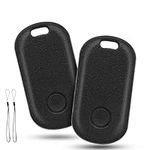 JNGKE 2 Pack Bluetooth Luggage Tracker Tag Key Finder Compatible with Apple Find My (iOS Only) Smart Tag for Suitcase, Dogs, Bags, Wallets, Cars with Replaceable Battery, Water-Resistant