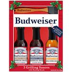 Budweiser Grilling Set - 3 BBQ Sauces with Basting Brush