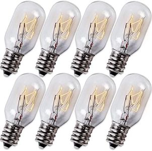 BlueStars E12 T20 Salt Rock Lamp Bulb 120V 15W High Output Warm White Light 2700K 80lm for Himalayan Salt Lamps & Baskets, Scentsy Plug-in & Wax Warmers, Night Lights - Pack of 8