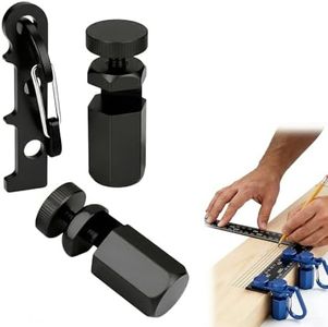 Tall Stair Gauges Set for Framing Square with Holder, Stair Gauge for Circular Saw, Hexagonal Stable Lock and Hook for Carpentry Circular Saw Guide, Locks Your Wood at a Perfect 90° for Wood (Black)