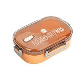 BHOJAL® Bpa Free Plastic Lunch Box, Food Grade Tiffin Boxes, Leak Proof Air Tight Dabba,Unbreakable Lid, Snacks Tiffin Box for Kids, Light Weight, Easy Clean(1500ml, Pack of 1, Orange)