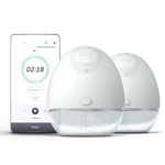 Elvie Breast Pump Double, Electric Breastfeeding Pump (21mm/24mm Nipple Shields - Hands Free, Tubeless, Portable & Wearable, Newborn Essentials