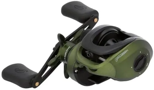 Pflueger Monarch Low Profile Fishing Reel, Right Handle Position, Graphite Body and Rotor, Corrosion-Resistant, Aluminum Spool, Star Drag System