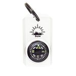 MiniComp - Zipperpull Mini Compass with Split Ring | Easy-to-Read Compass for Jacket, Parka, or Pack