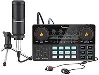 Maono AM200 - USB Sound Card with Microphone - All in One Portable Podcaster Package