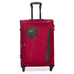 Skybags Rubik 68 cms Medium Check-in Polyester Soft Sided 4 Wheels Spinner Luggage/Suitcase/Trolley Bag-Red