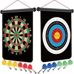 Magnetic Dart Board for Kids, Magnet Darts Game, Fun Toys Gifts for Teen Boys 8 9 10 11 12 13 14 15 16 17 18 Years Old Birthday or Christmas, Indoor Dartboard Sets Room Games Double Sided