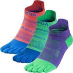 OrrinSports Toe Socks Coolmax Running Socks for Men Women 3 Pairs Athletic Breathable Five Finger Socks