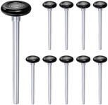 uxcell 10pcs 1.8" Nylon Garage Door Rollers for 2" Garage Track, 7" Long Stem Quiet Garage Door Wheels, 6200zz Precision Bearing 8 Balls, Black