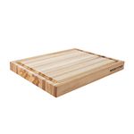 Wood Cutting Board from Canadian Maple - A Butcher Block That Comes with Juice Groove for Cutting Meat and Juicy Veggies Easily - Chopping Board - Different Sizes (Hard Maple, 24x18x1.5)