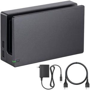 TV Dock Station for Switch - 3 in 1 Replacement TV Base Docking Station Set with Upgraded IC Module, Charger, HDMI Cable Accessories for Switch Console - Not for Switch 2