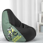 ComfyBean Bag with Beans Filled XXL- Official: Jack & Mayers Bean Bags - for Teenagers - Max User Height : 4.5-5 Ft.-Weight : 45-50 Kgs(Model: Yaari Sab pe Bhari - Black Green)