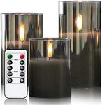 GenSwin Glass Flameless Candles wit