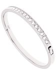 Ted Baker Clemara Hinge Crystal Bangle Bracelet For Women - Small (Silver/Crystal)