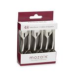 Mozaik MMTS48 Mini Tasting Spoons Recyclable, Silver