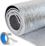 HADOR Reflective Insulation Foam Roll 24 in X 10 Ft, Window Insulation Kit for Summer Heat, Double-Sided Pearl Cotton Insulation with Aluminum Foil Cover, Thermal Insulation Shield with Tape