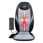 SNAILAX Shiatsu Back Massager with Heat - Gel Massage Nodes, Deep Kneading Massage Chair Pad Seat Massager Massage Cushion for Home Office Chair use