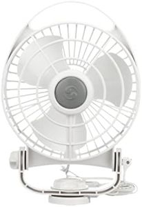 SEEKR Bora, 748CAWBX, Compact 3-Speed Direct Wire Cabin Fan, 100/130 CFM, 12V,White