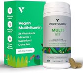 Vegetology MultiVit Vegan Multivitamins w/26 Vitamin & Mineral Supplements – Vitamin Supplements for Metabolic, Brain Function & Immune Support – Multivitamin for Women, Men & Children