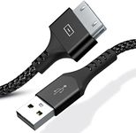 USB to 30 Pin Charging Cable 2M, AviBrex 6.6ft USB Fast Charging & Sync Data Cable Nylon Braided Cord Compatible iPhone 4/4s/3G/3GS, iPad 1 2 3,iPod Touch 4 3 2 1, iPod Classic 3 2 1-Black