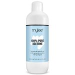 Mylee 100% Pure Acetone Gel Nail Polish Remover for UV/LED, Gel Soak Off, Removes All Types of Nail Polish, Gel Polish, Acrylic, Gels, Nail Tip & Glue (600ml)