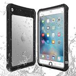 AICase iPad Mini 5 Waterproof Case/iPad Mini 4 Waterproof Case High Touch Sensitivity ID,IP68 360 Degree Shockproof Protective Cover with Kickstand for iPad Mini 5/iPad Mini 4 Black