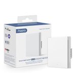 Aqara Smart Wall Switch H1 (No Neutral, Single Rocker), Requires Zigbee AQARA HUB, Remote Control Light Switch for Smart Home, Compatible with Amazon Alexa, Apple HomeKit, Google Assistant, IFTTT