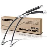 A-Premium Front Driver and Passenger Brake Hydraulic Hose Compatible with Select Chevy and Pontiac Models - Camaro 1984-1992, Firebird 1984-1992 - Replace# 17980323(Pack of 2)