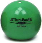 TheraBand Soft Weight, 11.4cm (4.5") Diameter Hand Held Ball, Isotonic Weighted Ball for Isometric Workouts, Strength Training and Rehab Exercises, Shoulder Strengthening & Surgery Rehabilitation, Green, 2 kg