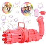 Yum Yield 8 Hole Electric Gatling Bubble Gun for Kids with Soap Solution Indoor and Outdoor Toys for Toddlers Bubble Maker Gun Machine for Girls, Boys and for Parties(Multicolor Pack of 1)