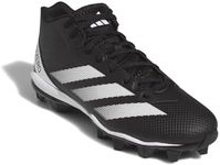 adidas Men's Adizero Impact.2 Spark Molded Football Sneaker, Black/White/Black, 9.5