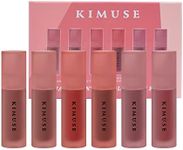 KIMUSE Water Gel Lip Tint 6 Colors Set, Highly Pigmented Long Lasting Moisturizing Glossy Lip Tint Stains, Hydrate Lightweight Lip Gloss Makeup