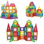 FunBlast Mag Magic Magnetic Building Blocks for Kids Puzzle for Kids Learning Toy Vehicle Playset – (Multicolor;106 Pcs)