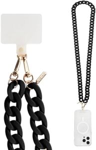 Case-Mate Crossbody Phone Lanyard/Chain [Works with All Phones] Hands-Free Cell Phone Strap - Phone Charm - Neck Chain Holder for iPhone 14 Pro Max/ 13 Pro Max/ 12 Pro Max/ 11/ S22 Ultra - Black