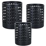 KSENDALO 3Pack Utensil Drying Rack(High 5.31"/ 5.12"/4.72" ), Metal Utensil Holder Sink Silverware Holder Utensil Drying Basket for Countertop Kitchen Flatware Strainer Silverware Dryer Black