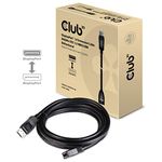 Club 3D DisplayPort 1.4 Extension Cable 8K60Hz DSC1.2 HBR3 HDR Bidirectional Male/Female 3 m